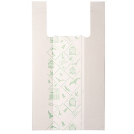 91320 Shoppers Midi - 28 x 50 cm - mater-bi - bianco - scatola 500 pezzi