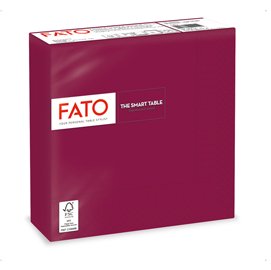 91343 Tovagliolo - carta - 33 x 33 cm - 2 veli - bordeuax - Fato - conf. 50 pezzi