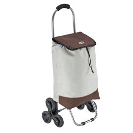 91482 Trolley spesa Trio - 25 L - beige / noce - King Collection