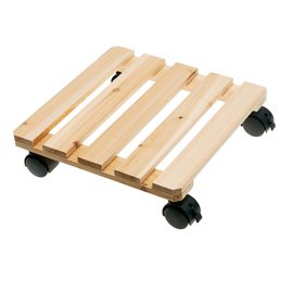 91937 Trolley portavaso in legno - 30 x 30 cm - Verdemax