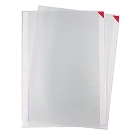 92153 Tasca a L - con retro adesivo - A4 - rosso - Djois - conf. 5 pezzi