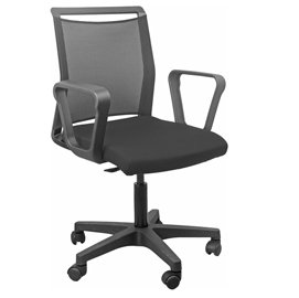 92540 Seduta Home/Office Smart Light - con braccioli fissi - nero/nero - Unisit