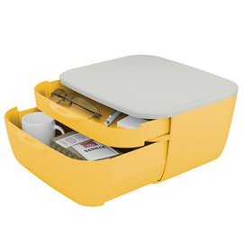 92732 Cassettiera Cosy - 2 scomparti - giallo - Leitz