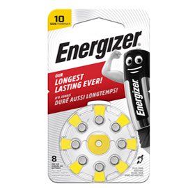 92916 Pila per apparecchi acustici 10 Zinc Air - Energizer - blister 8 pezzi