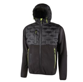 94221 Giacca ibrida Spock- idrorepellente - taglia L - nero/giallo - U-Power