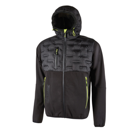 94222 Giacca ibrida Spock- idrorepellente - taglia XL - nero/giallo - U-Power