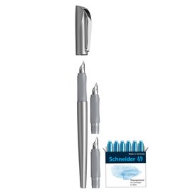94815 Set penna stilografica Callissima - 3 punte intercambiabili incluse - fusto antarcite - Schneider