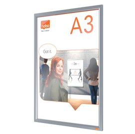 94851 Cornice Impression PRO - a clip - A3 - alluminio - Nobo