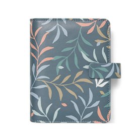 94928 Organiser Botanical - f.to Pocket 146 x 128 x 36 mm - con cinturino - blu - Filofax