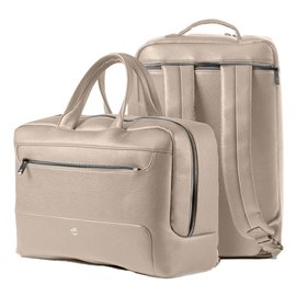 96374 Borsa zainabile bi-bag Gate Trended - 42 x 28 x 14 cm - ecopelle - ghiaccio - In Tempo