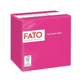 Tovagliolo - carta - 24 x 24 cm - 2 veli - fucsia - Fato - conf. 100 pezzi