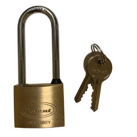 96786 Lucchetto ad arco lungo - 40 mm - acciaio cromato - Metalplus