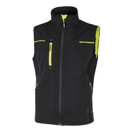 Gilet donna Saturn Lady - taglia XL - nero/giallo - U-Power