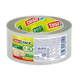 98650 Nastro adesivo Tesapack Eco - ultra strong ecoLogo - 5 cm x 66 m - trasparente - Tesa