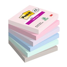 Blocco foglietti Post-it Super Sticky Soulful - 76 x 76 mm - 90 fogli - Post-it - conf. 6 blocchi