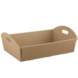 99304 Cesto - 43 x 30 x 11 cm - cartone onda - avana - Scotton