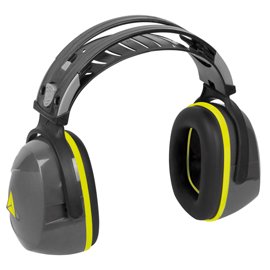99493 Cuffia antirumore Interlagos2 - SNR 29 dB - ABS/gomma piuma/POM - grigio/giallo - Deltaplus