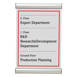 99661 Porta targa appendibile Door Sign - A4 - 21 x 30 cm - Tecnostyl