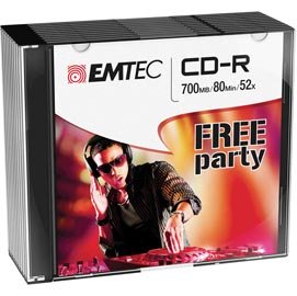 EMTC801052SL Emtec - CD-R - ECOC801052SL - 80min/700mb