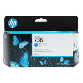 HP498N5A Hp originale - Cartuccia Ink DesignJet 738 - Ciano - 498N5A - 130ml