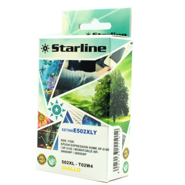 SSTINKE502XLY Starline - Cartuccia Ink - per Epson - Giallo - C13T02W44010 - 502XL - 12ml