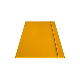 STL5303 Cartella 3 lembi con elastico - 25 x 34 cm - dorso 1cm - giallo - Starline