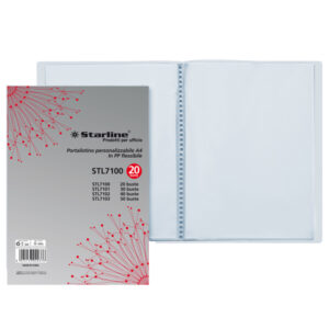 Portalistini personalizzabile - PP - 22 x 30 cm - 20 buste - trasparente - Starline