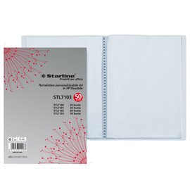 STL7103 Portalistini personalizzabile - PP - 22 x 30 cm - 50 buste - trasparente - Starline