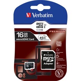 44023 SDHC Card 32GB Class 6 ol Verbatim - Micro SDHC Classe 10 fino a 45mb/sec - 44082 - 16GB