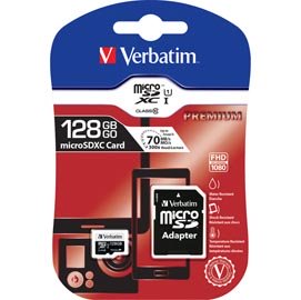44023 SDHC Card 32GB Class 6 ol Verbatim - Micro SDHC Classe 10 fino a 45mb/sec - 44085 - 128GB