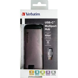 VERB49142 Verbatim - USB-C Adattatore USB 3.1 G1/ USB 3.0 X 3 / HDMI / SDHC / MICRO SDHC / R - 49142