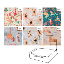 Carta regalo Vintage - 100 fogli - 70x100cm - fantasie assortite - Rex Sadoch