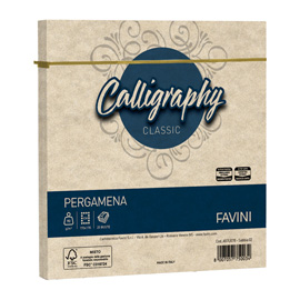 Busta Calligraphy Pergamena - 170 x 170 mm - 90 gr - sabbia 02 - Favini - conf. 25 pezzi