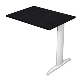 Allungo reversibile dx/sx per scrivanie Easy - 80 x 60 cm - Nero venato/grigio alluminio