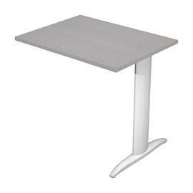 Allungo reversibile dx/sx per scrivanie Easy - 80 x 60 cm - Grigio/grigio alluminio