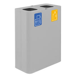 Contenitore gettacarte Pure - 60 x 30 x 80 cm - 120 L - bianco - Stilcasa