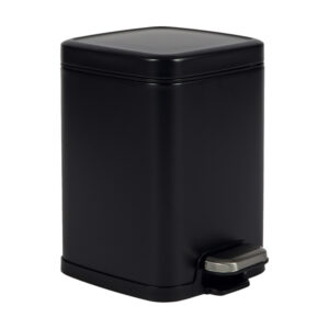 Bidone Pico - con pedale e vaschetta - 4 L - nero satinato - Perfetto