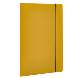 Cartella 3 lembi con elastico HOLOS - A4 - PP - giallo sabbia - Fellowes
