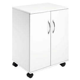 Mobiletto Multifunzione 74/53 - con ante alte e ruote - 4 ripiani - 52