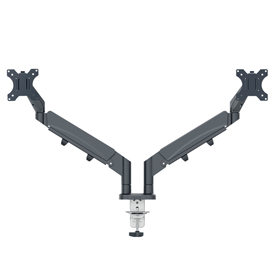 Braccio salvaspazio - per 2 monitor - grigio scuro - Leitz