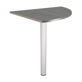 Raccordo angolare 90° per scrivanie Easy - 80 x 80 cm - frassino toscano/grigio alluminio
