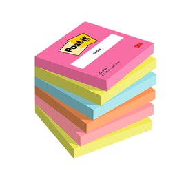 101849 Blocco Post-it - 654-POP - 76 x 76 mm - 100 fogli - colori Popmistic - Post-it - conf. 6 pezzi