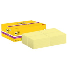 Blocco foglietti Post-it Super Sticky - 655-SSCY-VP24 - 76  x 127 mm - giallo Canary - 90 fogli - Post-it - conf. 24 blocchi