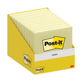 Blocco foglietti Post-it  - 76 x 76 mm - giallo canary - 100 fogli - Post-it - conf. 10 blocchi