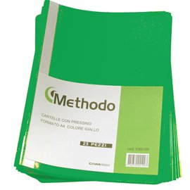 Cartella con pressino - PP - A4 - verde - Methodo - conf. 25 pezzi