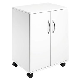 Mobiletto Multifunzione 74/53 - con ante alte e ruote - 4 ripiani - 52