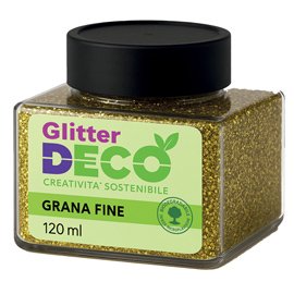 Glitter Bio grana fine - 120ml - oro - Deco