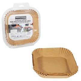 Vaschette cartaforno per friggitrice ad aria - in astuccio - 16 x 16 x 4