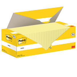 101857 Blocco foglietti Post-it Notes - 655-CY-VP24 - 76 x 127 mm - giallo Canary - 100 fogli - Post-it - conf. 24 blocchi