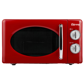 Forno a microonde vintage - con cottura combinata - 20 L - rosso - Girmi
